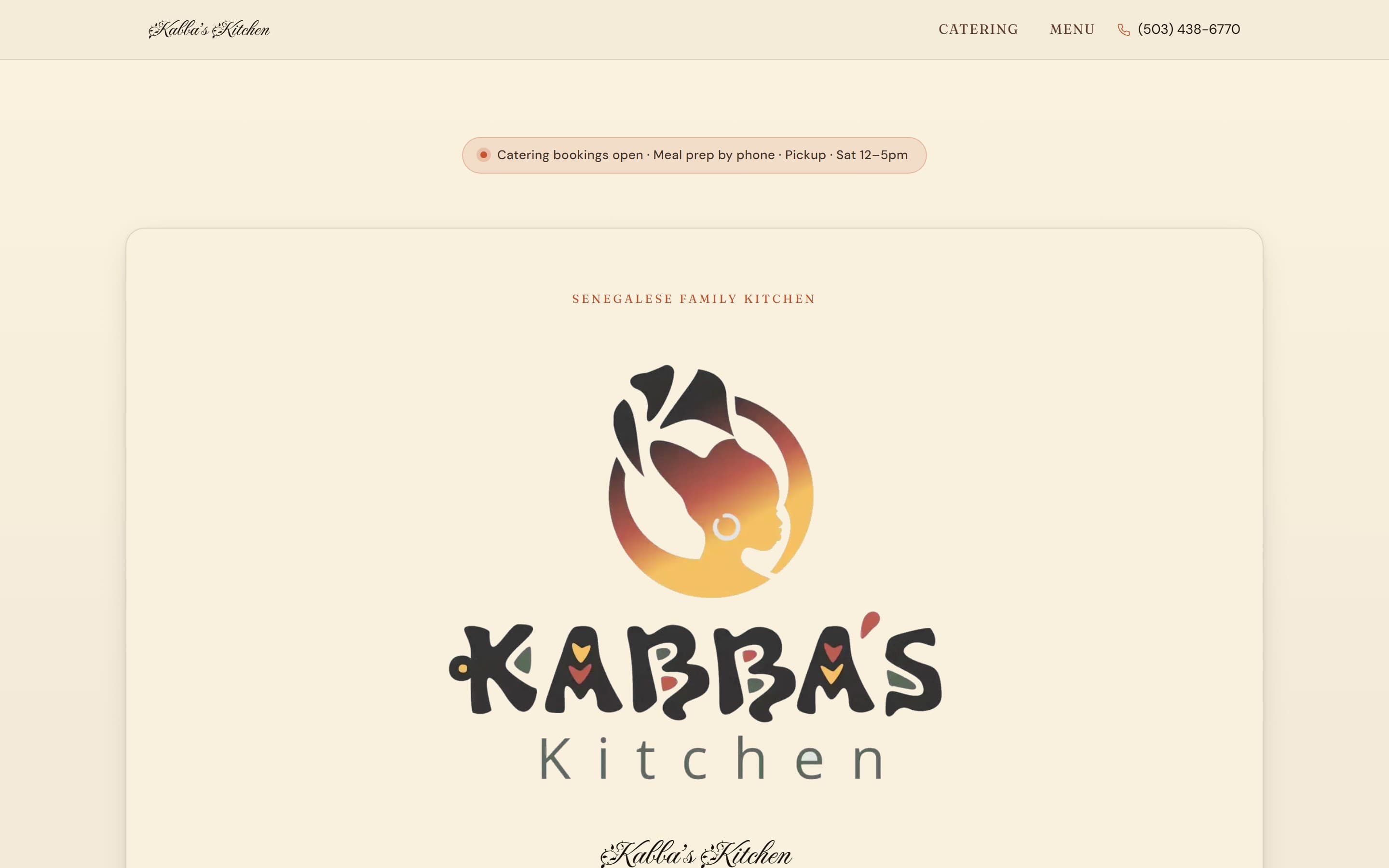 Kabba's Kitchen. — real build